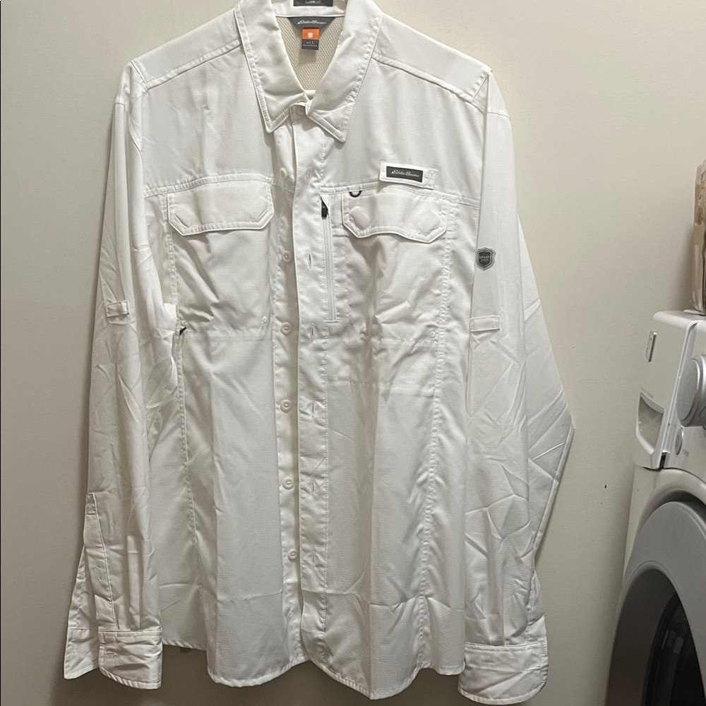 Men’s Eddie Bauer White Hiking Shirt